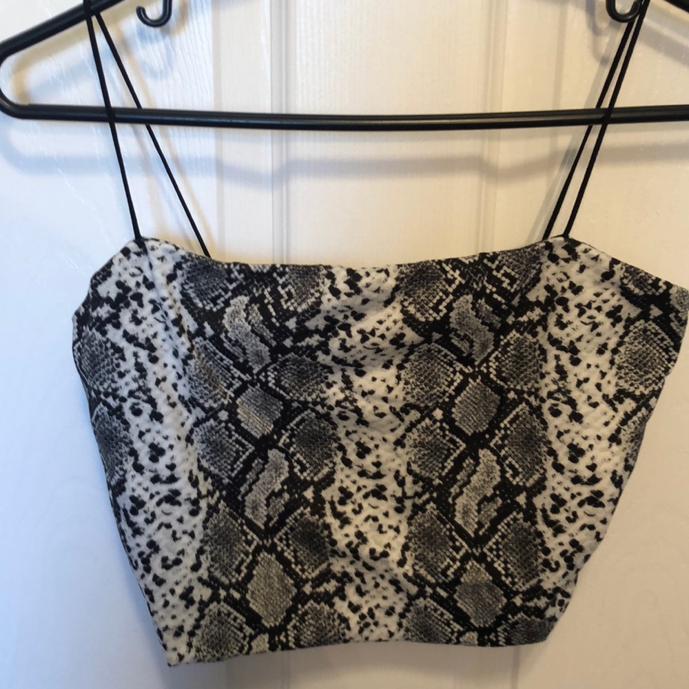 Cropped Snake Skin Top
